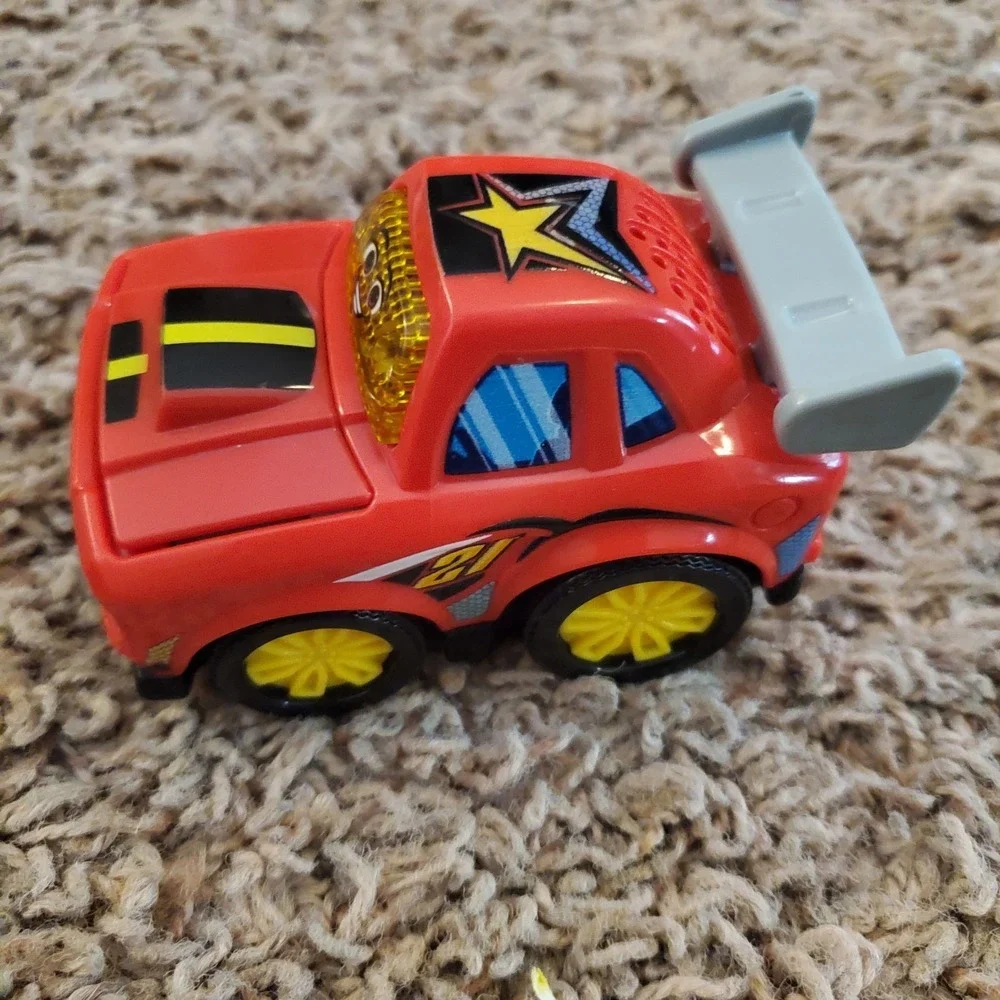 Vtech Go Go Smart Wheels Red Race Car TESTED Lights Sounds Work Hood Opens No 21